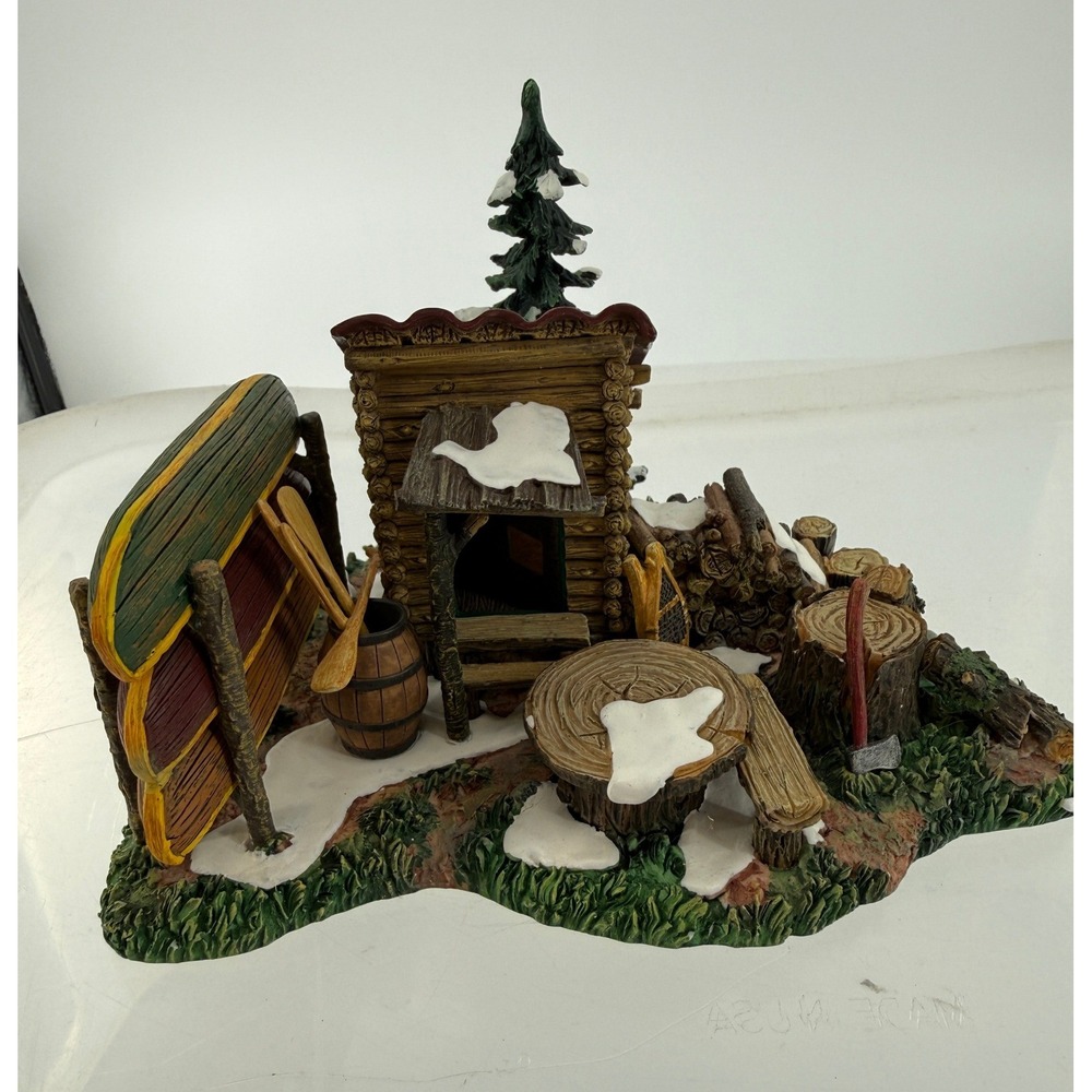 Department 56 The Woodshed & Chopping Block 52095 Village Accessory Snow Cabin